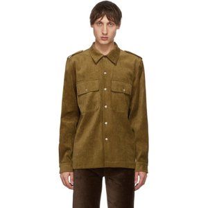 SEFR green Lukey button down shirt